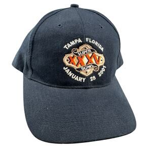 Super Bowl 2001 Y2K NFL Baseball Cap Naby Blue Adjustable Frito Lay Vintage